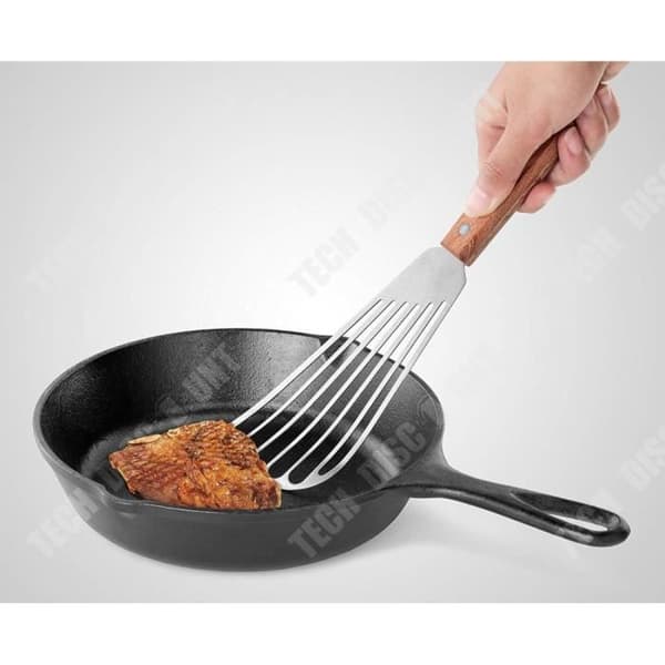 TD® Skårad Stek Spatel Köksgrill Massivt trä Rostfritt stål Kök Grill Matlagningsredskap Pannkakor Bröd Matlagning Mat