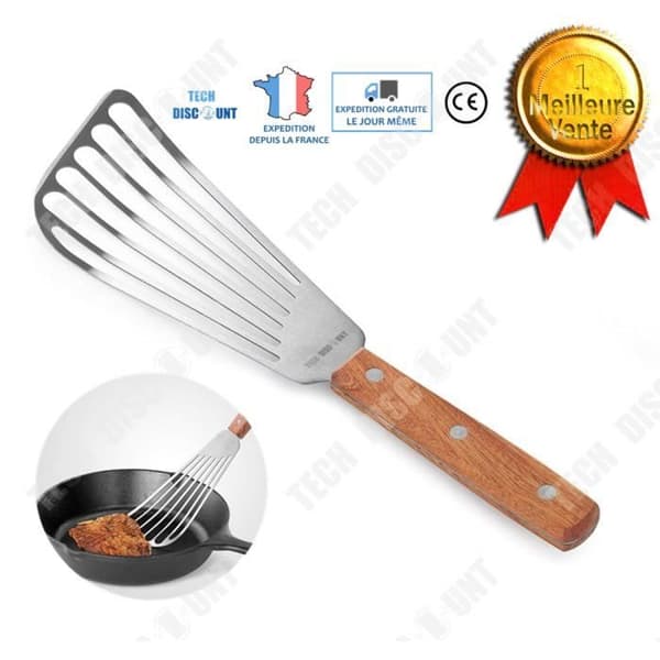TD® Skårad Stek Spatel Köksgrill Massivt trä Rostfritt stål Kök Grill Matlagningsredskap Pannkakor Bröd Matlagning Mat