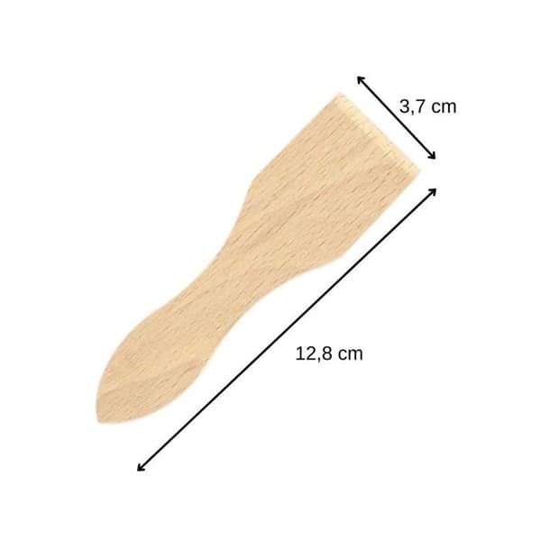 Set med 6 raclette-spatlar i trä 13 cm FSC Fackelmann