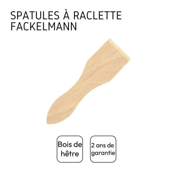Set med 6 raclette-spatlar i trä 13 cm FSC Fackelmann
