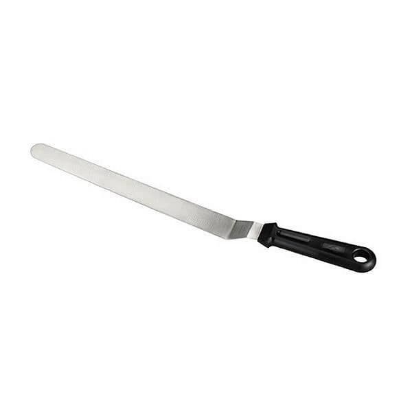 Spatel - Rostfritt stål - 30 cm - Svart handtag - Glasyr - Professionell