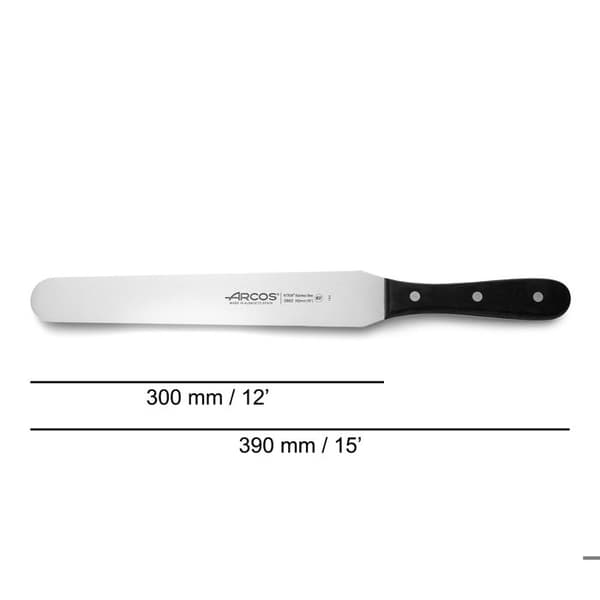 Äggformad spatel, professionell, universalsortiment, slät blad 250 mm "Arcos"
