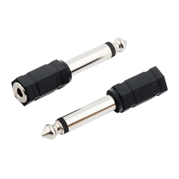 2-pakkaus äänisovitin 3,5 mm AUX-6,3 mm: n stereosovittimen teleplug
