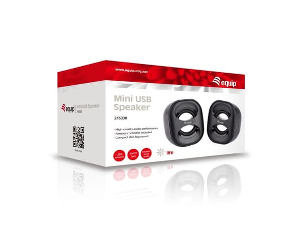 utrusta Mini USB - högtalare - för PC - 3 Watt - svart (245330)