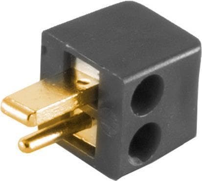 shiverpeaks ®-BASIC-S--högtalarvinkelplugg mini, skruvbar, guldpläterad svart (BS54001-SG)