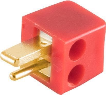 shiverpeaks ®-BASIC-S--højttaler vinklet stik mini, skrues, guldbelagt rød (BS54001-RG)