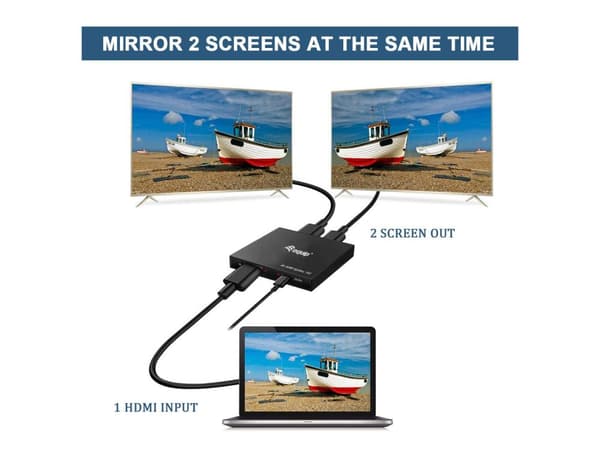 Udstyr 332715 - HDMI - 2x HDMI - 3840 x 2160 pixels - sort - aluminium - 4K Ultra HD (332715)