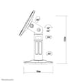 Miniatyrbild 3 av 3: Neomounts från Newstar SPEAKER-W100 - monteringssats (vägg-/takmontering) - för 2 högtalare (full-motion) - vit