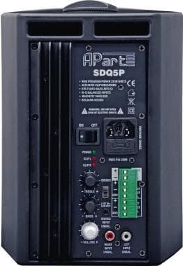 Apart SDQ5P-BL - Kaiutin - 30 wattia - kaksisuuntainen - musta