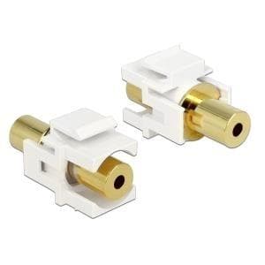 DeLOCK - lydkobler - minitelefon 3,5 mm (M) - til - minitelefon 3,5 mm (M) - 3,63 m - hvid (86363)