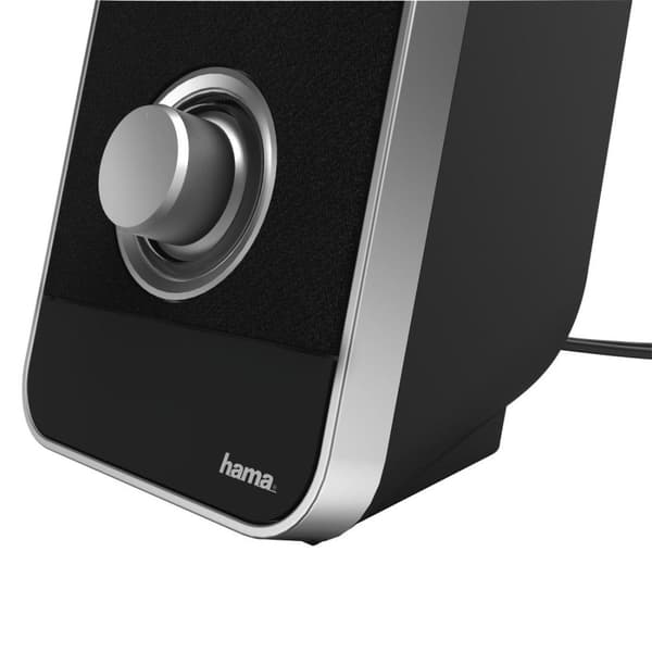 Hama "Sonic LS-206" - speakers - for PC - 3.2 watts (total) - black/silver (00173133)