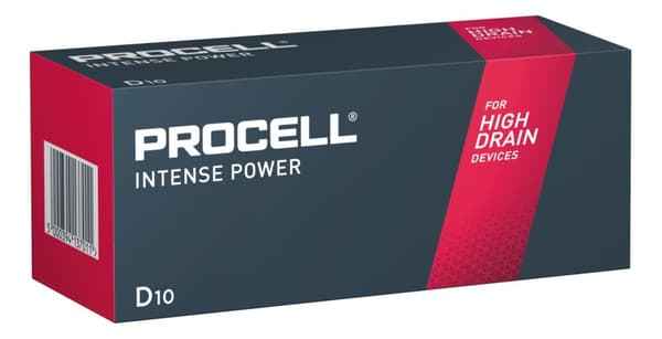 Procell Alkaline Intense D, 1,5v  5 x 10ct Retail