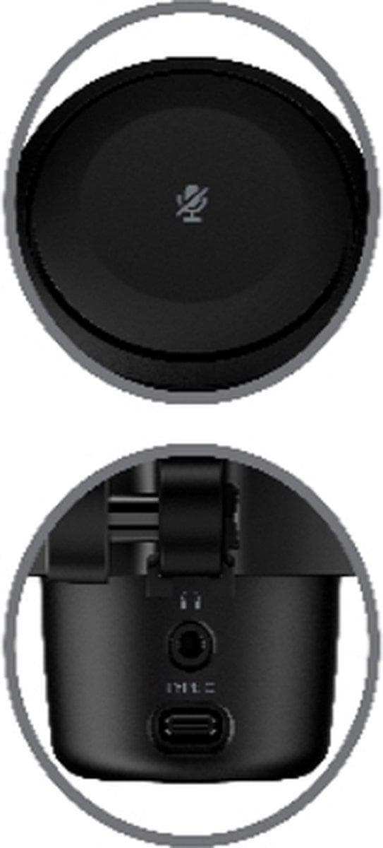 HyperX DuoCast - RGB USB-kondensaattorimikrofoni, musta PC, PS5, PS4, Mac. Low Profile Shock Mount, Cardioid, Omnidirectional, Pop Filter, Gain Contro