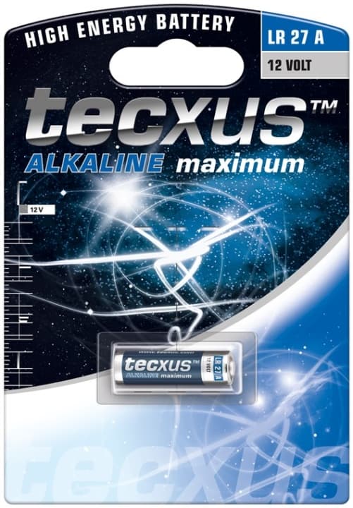 tecxus LR27/A27 batteri, 1 stk. blister alkaline mangan batteri, 12 V