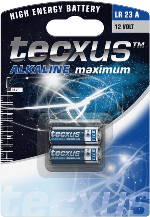 tecxus LR23, 2 stk. i blister batteri, 2 stk. i blister alkaline mangan batteri, 12 V