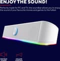 Miniatyrbillede 5 af 9: Trust GXT 619W Thorne - Soundbar - RGB belysning - Hvid