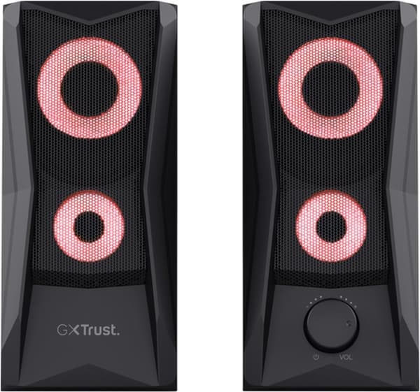 Trust GXT 606 Javv - Multimediahögtalare - RGB-belysning - 2.0 - Svart