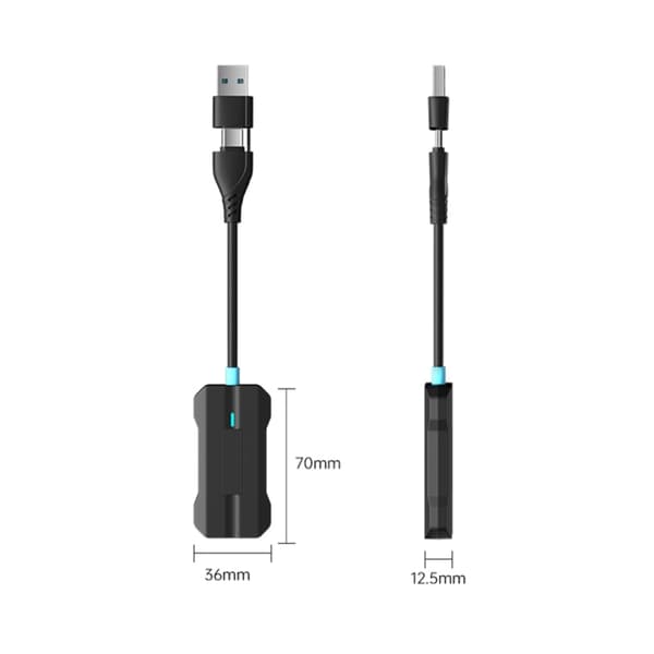 Lydadapter for CarPlay og Android Auto med USB- og USB-C-tilkobling