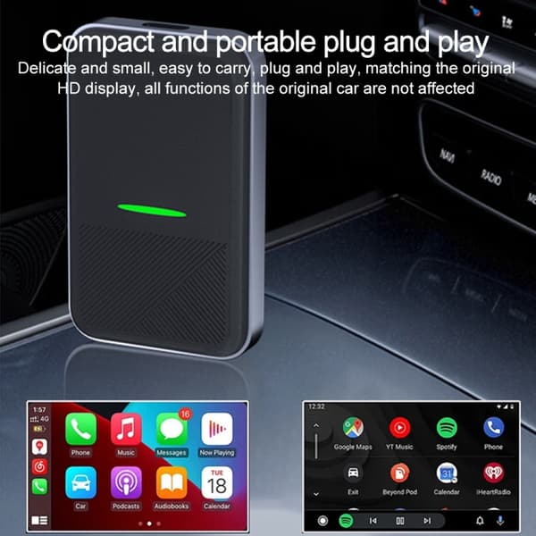 Lydadapter til CarPlay og Android Auto med USB-C-indgang og 20 cm kabel