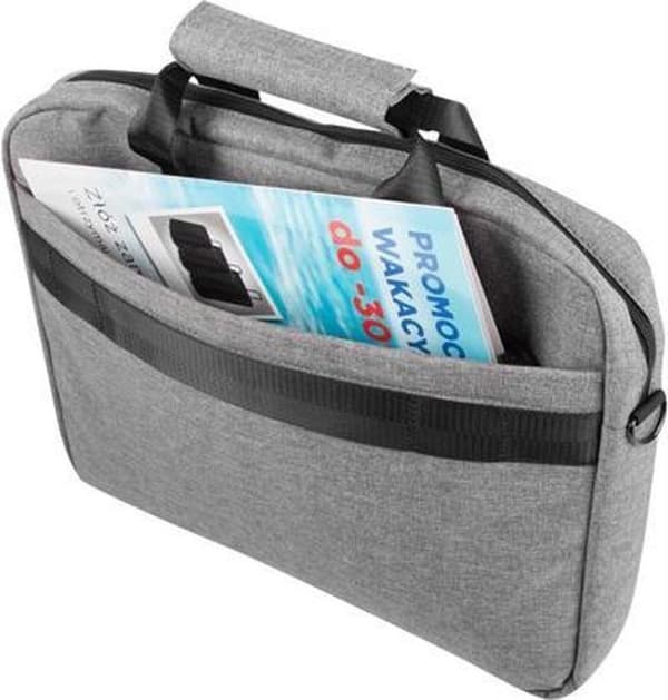 NATEC Mustela notebook-etui 39,6 cm (15,6") Messenger-etui Grå