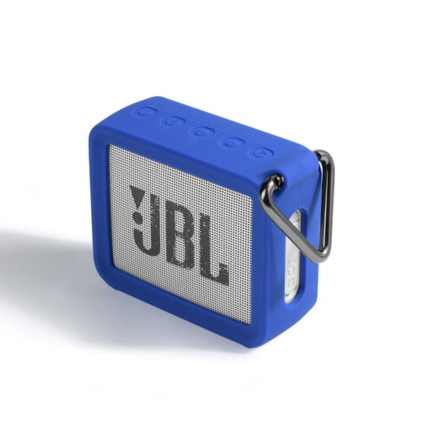 INF Silikonbeskyttelsesveske med metallkarabiner for JBL GO2