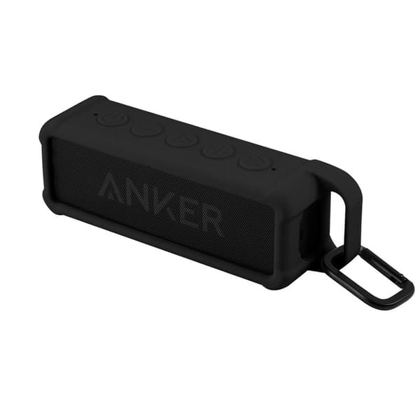 INF Silikonbeskyttelsesveske til Anker Soundcore 2 med metallklemme