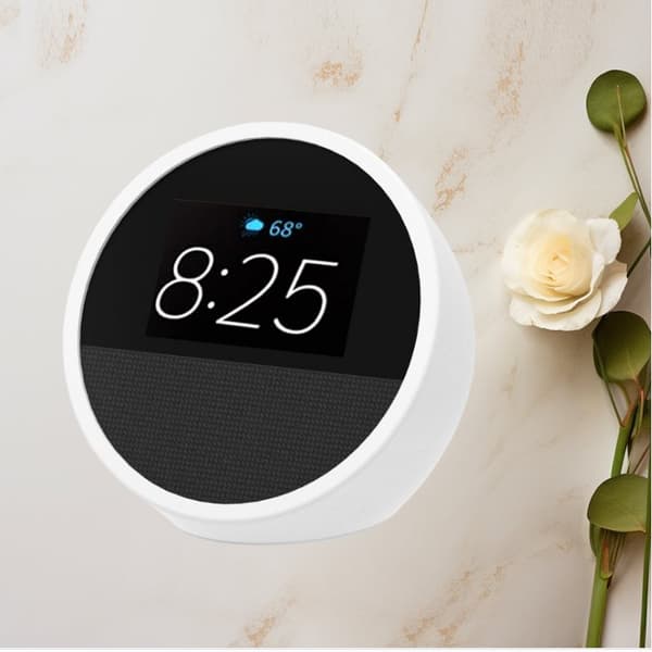INF Skyddande silikonfodral för Echo Spot Smart Högtalare Vit