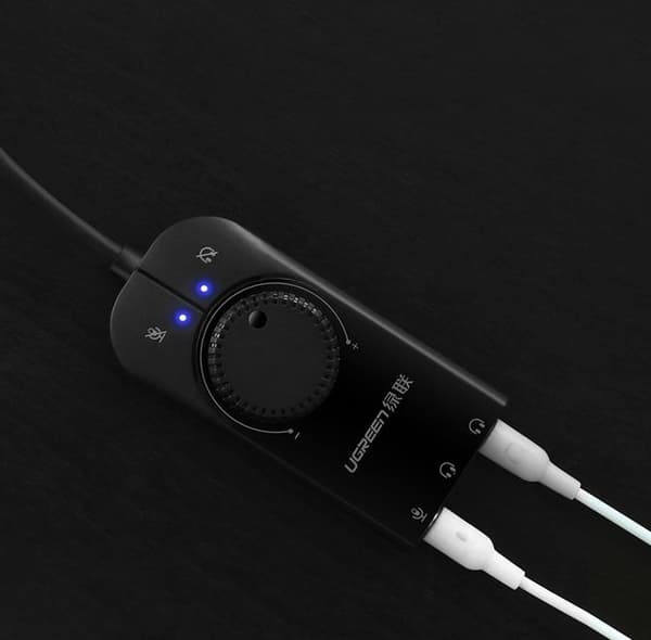 Ugreen External USB Adapter 3.5 mm Mini Jack - Svart