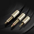 Miniatyrbild 3 av 7: Ugreen Audio Kabel Mini Jack 3.5 mm Till 2 x jack 6.35 mm 1m - Grå