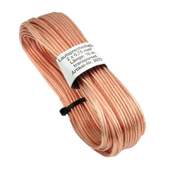 Hama Högtalarkabel 2x0.75mm2 Transparent 10m
