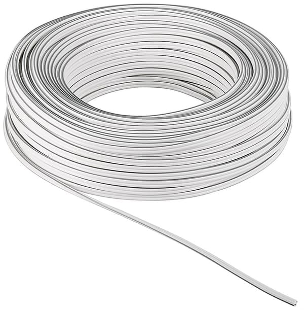Goobay Högtalarkabel vit CCA 50 m rulle, tvärsnitt 2 x 0,75 mm²
