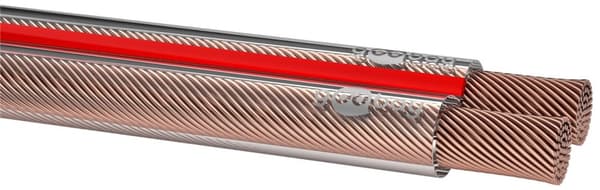 Goobay Högtalarkabel transparent CU 25 m rulle, tvärsnitt 2 x 0,5 mm²
