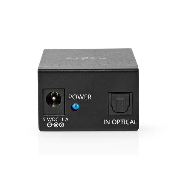 Nedis Video Transmitter | 1-veje | Tilslutninger indgang: TosLink Hun | Tilslutninger udgang: 2x TosLink | Trykknap | Metal | Sort
