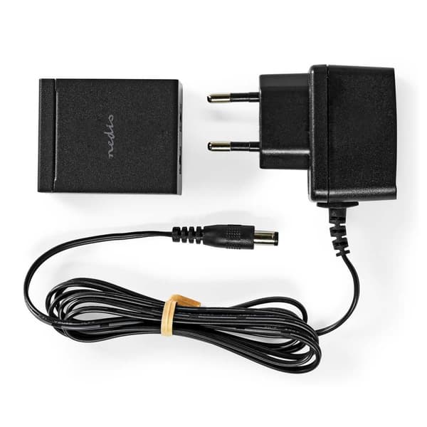 Nedis Video Transmitter | 1-veje | Tilslutninger indgang: TosLink Hun | Tilslutninger udgang: 2x TosLink | Trykknap | Metal | Sort