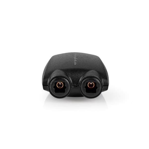 Nedis TosLink Adapter | TosLink Hona | 2x TosLink Hona | Splitter | ABS | Svart | 1 st. | Blister