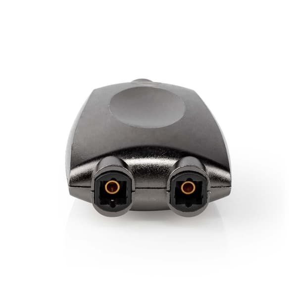 Nedis TosLink Adapter | Toslink Hunn | 2x Toslink Hunn | Splitter | Aluminium | Gun Metal Grå | 1 stk. | Boks