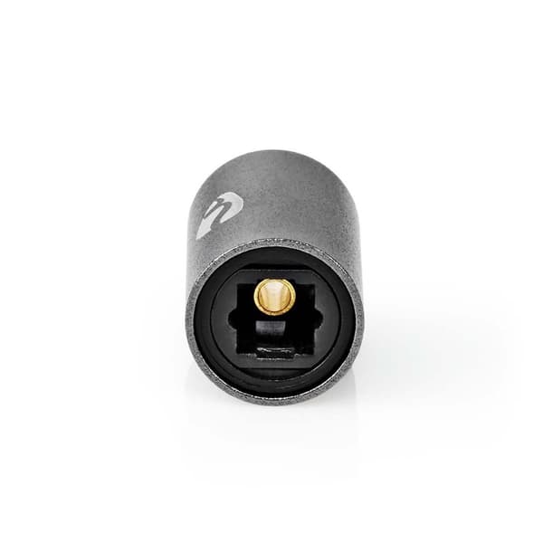 Nedis TosLink Adapter | Toslink Hunn | Toslink Hunn | Rett | Metall | Gun Metal Grå | 1 stk. | Boks