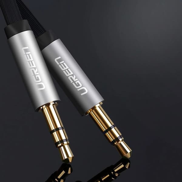 Ugreen AUX ljudkabel 3,5 mm minijack 1m - Silver