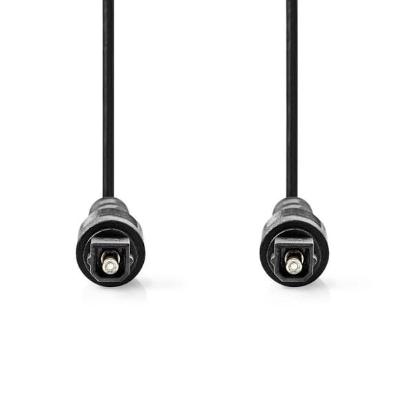 Nedis Optisk ljudkabel | TosLink Hane | TosLink Hane | 1.00 m | Rund | PVC | Svart | Label