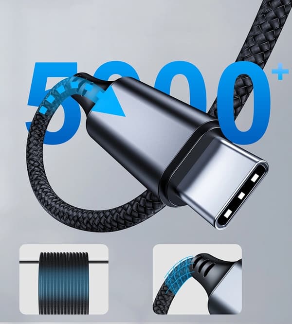 Choetech USB-C till Aux Kabel 2m 3.5 mm mini jack - Svart