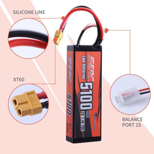 Lipo Batteri, Høj Kapacitet, Hårdt Etui