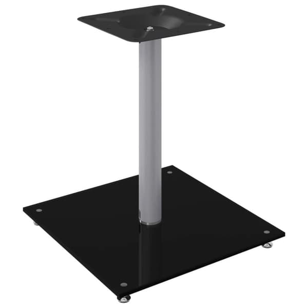 vidaXL Högtalarstativ 2 st härdat glas 1-pelarmodell svart & silver