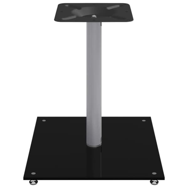 vidaXL Högtalarstativ 2 st härdat glas 1-pelarmodell svart & silver
