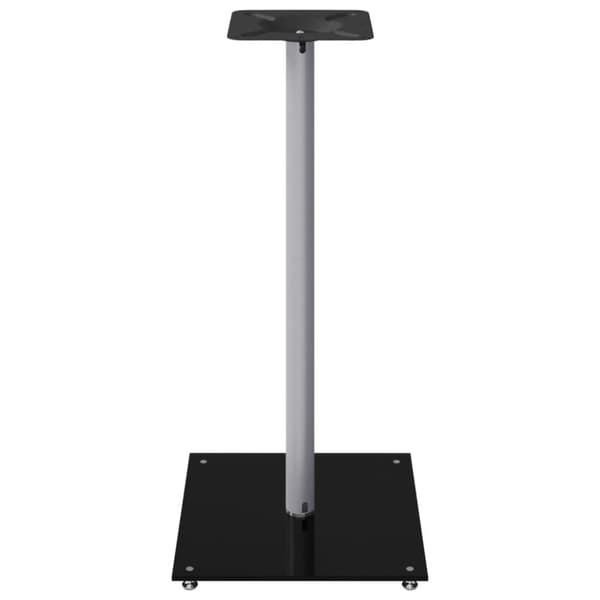 vidaXL Högtalarstativ 2 st härdat glas 1-pelarmodell svart & silver