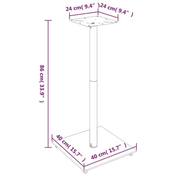 vidaXL Högtalarstativ 2 st härdat glas 1-pelardesign silver