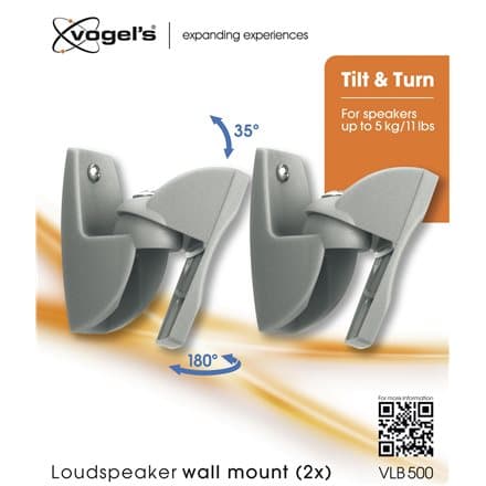 Vogels | Loundspeaker Mount | VLB500 2 pcs. | Turn, Tilt | Maximum weight (capacity) 5 kg | Black
