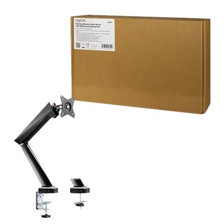 Logilink | Desk Mount | Tilt, swivel, level adjustment, rotate | 17-32 " | Maximum weight (capacity) 8 kg | Black/Red Sort, Rød