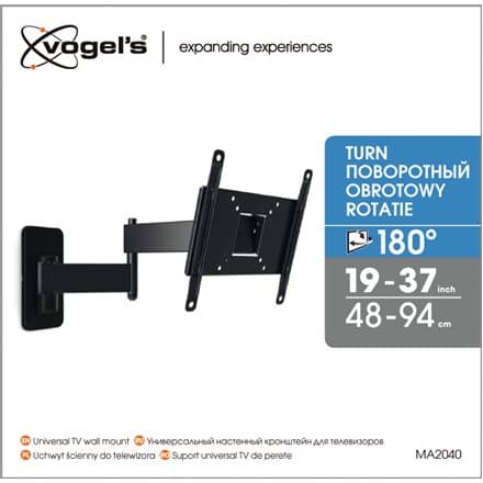 Vogels | Wall mount | MA2040-A1 | Full motion | 19-40 " | Maximum weight (capacity) 15 kg | Black