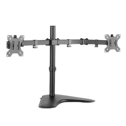 Uchwyt na 2 monitory 13-32, max. 8kg Sort, Rustfrit stål