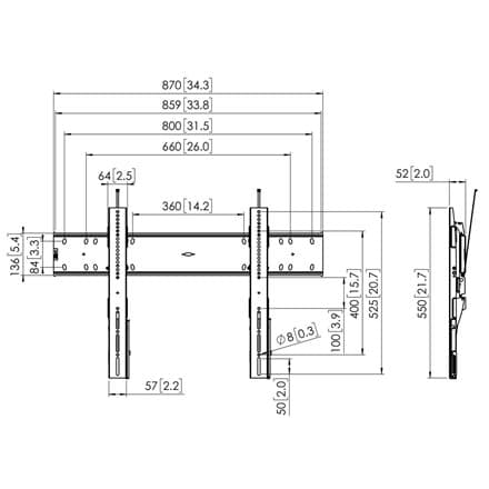 Vogels | Wall mount | PFW 6810 | Hold | 55-80 " | Maximum weight (capacity) 75 kg | Black